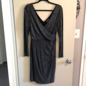 Black and silver cocktail dress